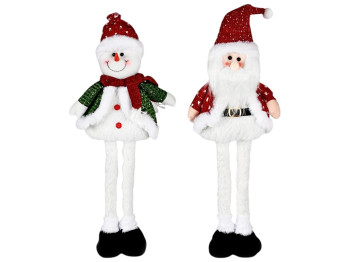 Фігура новорічна Santa Snowman, 70см (ноги-телескоп)