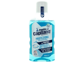 Ополіскувач для ротової порожнини Pasta del Capitano Protezione, з фтором, трав'яний, 400мл