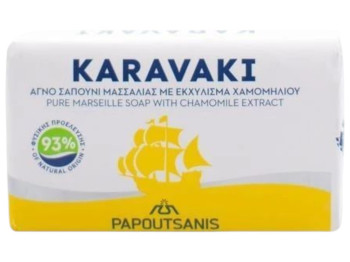 Мило тверде Karavaki ромашка, 93% натуральних компонентів, квітковий аромат, 125 г