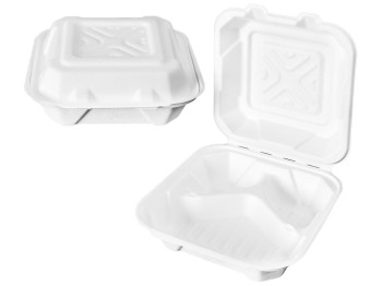 Ланч-бокс одноразовий, 3 секції, 20см