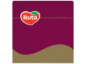 Серветки Ruta 33х33см, 20шт, 3х шарові, бордові ароматизовані