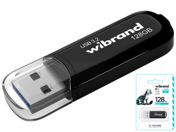 USB флеш-накопичувач 3.2 Wibrand 128gb Marten Gen1, колір чорний