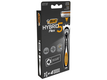 Бритва з 4 змінними касетами BIC Flex 5 Hybrid 5 лез (ціна за набір 1шт)