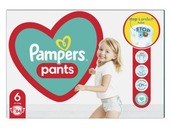Підгузки-трусики Pampers Active Baby Pants, одноразові, суперпоглинаючі, розмір 6, 13-19кг, 84шт