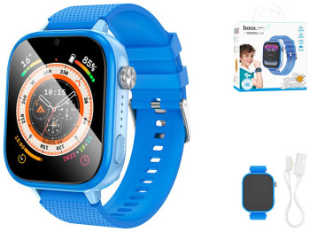 Детские смарт часы Hoco Y101 4G GPS Цвет Синий