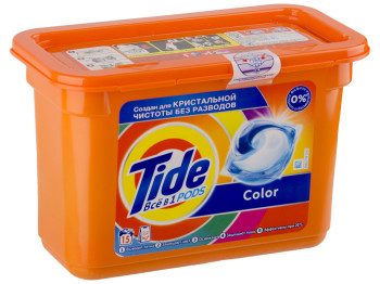 Жидкий гель в растворимых капсулах TIDE Color 15шт х22,8г