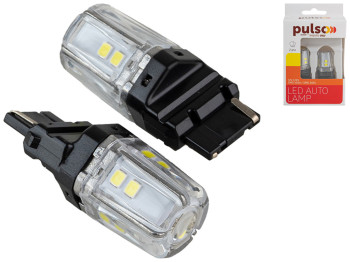 Лампа Pulso габаритні LED 3156/W2.5x16q/12SMD-2835, 1контакт, 9-36v, 550lm, WHITE (ціна за 2шт) (LP-