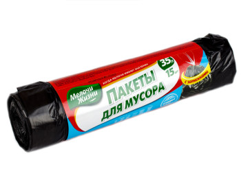 Пакети для сміття 35л з затяжками "Мелочи Жизни" - Стандарт 15шт
