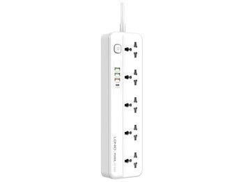 Сетевой удлинитель LDNIO SC5415 5 universal ports /1 PD/1 QC/2 auto ID 2m Цвет Белый