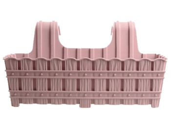 Горщик для квітів Violet House 1061 Bamboo Pink на перила, 50см, 8690070513009