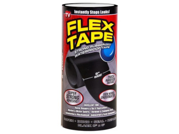Лента-скотч Flex Tape, водостойкая, сверхпрочная, резина, армированная ткань, 20см