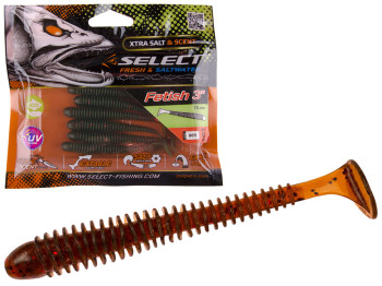 Приманка силиконовая съедобная Select Fetish 3" col.085 75мм (цена за упаковку 6шт)