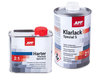 Лак акриловий App 2K HS Acryl Klarlack Spezial S, 2:1, із затверджувачем, 1 л + 0.5 л