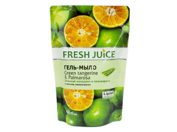 Гель-мыло Fresh juice "Зеленый мандарин и пальмароза" 460мл (дой-пак)