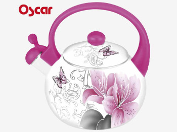 Чайник эмалированный со свистком "Oscar" 2,2л бакелитовые ручки