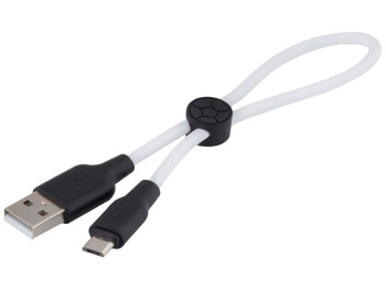 Кабель USB Hoco X21 Plus Silicone Micro 0.25m Колір Чорно-Білий