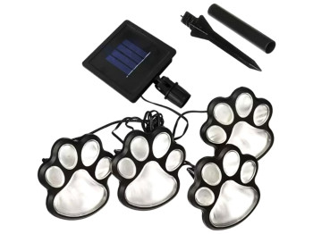 Світильник вуличний LED сонячна панель Paw Prints Lights, 13x11x19см