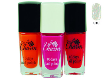 Лак для ногтей Colour intense NP-801 Charm  №010 блестки 9,5мл