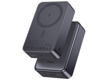 Power Bank Hoco J160B Original, PD20W, 20000mAh, магнітний, бездротова зарядка, ABS+PC, колір сірий