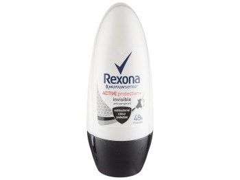 Дезодорант-антиперспірант кульковий Rexona "Антибактеріальний і невидимий на чорному і білому" 50мл