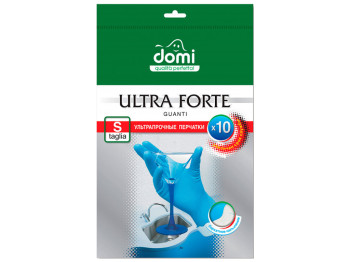 Рукавички ПВХ з оксамитовим напиленням "Domi" 10шт (розмір S)