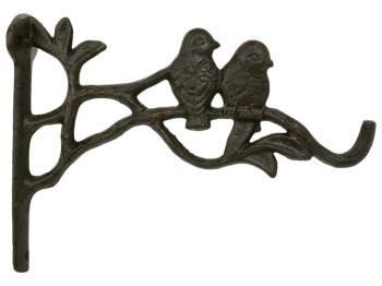 Гачок чавун Птахи, 23×4,5×17см, колір коричневий