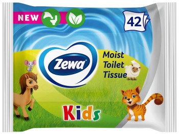 Вологий туалетний папір Zewa Kids, 42шт