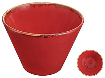 Соусник Porland Red, порцеляна, 200мл, 9см, колір червоний