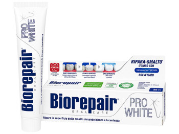 Відбілююча зубна паста Biorepair Pro White для відновлення емалі, 60 мл