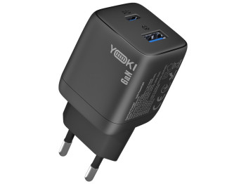 Зарядний пристрій Yoki PowerGaN, Type-C, Usb-A, Pd, Qc, GaN, 35Вт
