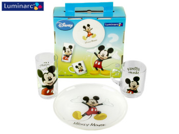 Набір обідній дитячий Luminarc "Disney Mickey Colors" 3 предмети в коробці 20701