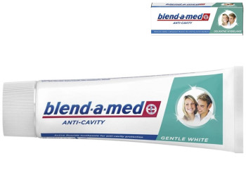Паста зубна Blend-a-med Делікатне відбілювання, з м'ятою та фтором, відбілюючий ефект, 75мл