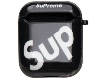 Футляр для Навушників Airpods 1/2 Glossy Brand, 05, Sup black