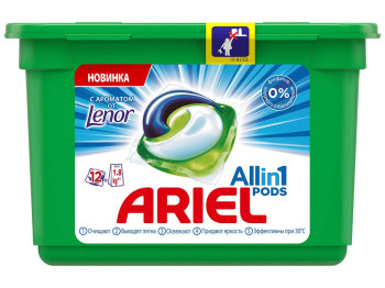 Жидкий гель в растворимых капсулах ARIEL Touch of Lenor Fresh 12х27г
