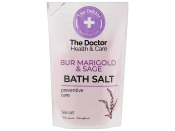 Сіль для ванн The Doctor, морська, з екстрактами череди та шавлії, 500г, дойпак