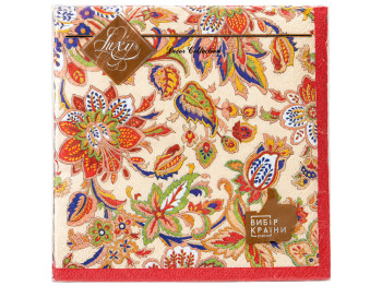 Салфетки бумажные трехслойные Luxy Осенний узор, 33×33 см, 18 шт