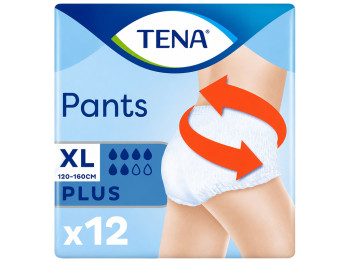 Подгузники-трусики Tena Pants Plus XL, при среднем и тяжелом недержании (12 шт)