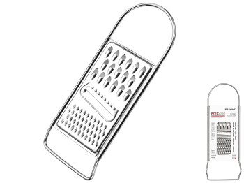 Терка ручна Kmt Style, нержавіюча сталь, 3 робочі зони, з ручкою, 22×8,5 см