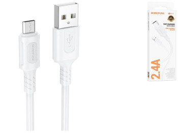 USB Borofone BX111 мicro 2.4A Цвет Белый
