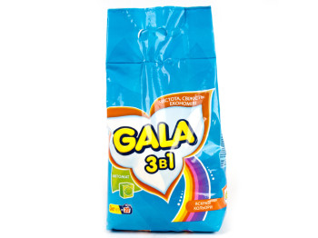 Стиральный порошок GALA автомат "3в1 Яркие цвета" 3кг