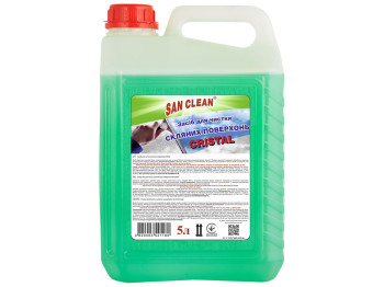 Засіб для миття скляних поверхонь San Clean Cristal, 5л