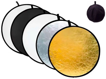Відбивач ручний круглий Puluz PU5103 30 см 2 Кольори Колір Чорний