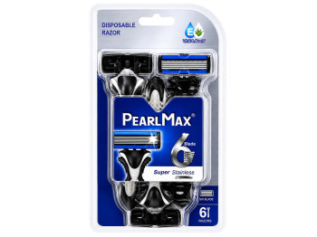 Одноразові бритви PearlMax із 6 лезами, вітамін Е та алое, 6шт