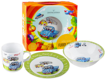 Набір посуду дитячого порцелянового Limited Edition "Cars 1" 3 предм. (чашка, тарілка, супник) 73177