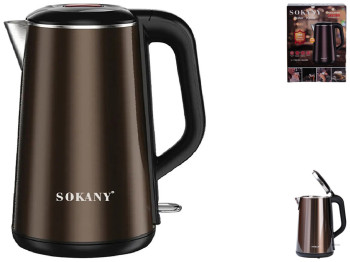 Чайник електричний Sokany, з нержавіючої сталі, 2,2л, 2000Вт