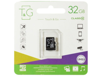 Карта Пам'яті T&G MicroSDHC 32gb UHS-1 10 Class Колір Чорний