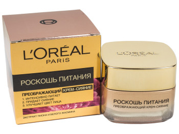 Крем-сяйво перетворюючий LOreal Paris "Розкіш живлення" для поліпшення кольору обличчя 50мл