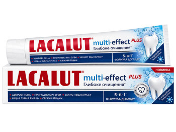 Паста зубная Lacalut Multi‑effect Plus Глубокое очищение, мицеллярная технология, 75мл