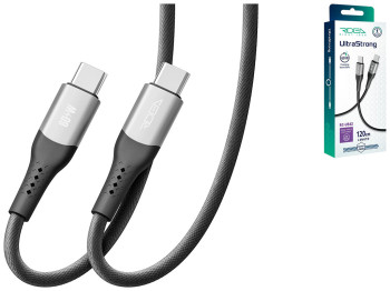 Кабель USB Ridea RC-US42 UltraStrong Type-C to Type-C 60W 1,2м Колір Чорний