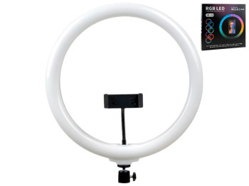 Лампа Rgb Crystal 3D-33, кільцева 33см, 120 LED, 3D-дифузор, пульт, USB, тримач, колір чорний